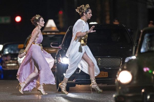 Shia LaBeouf on set