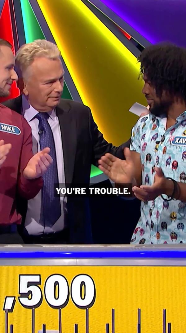 It marked the start of WWE week on WOF. Sajak told one wrestler that he was 