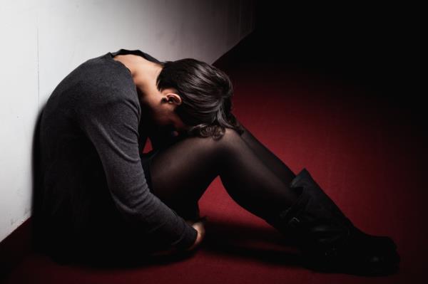 Teenager looking depressed