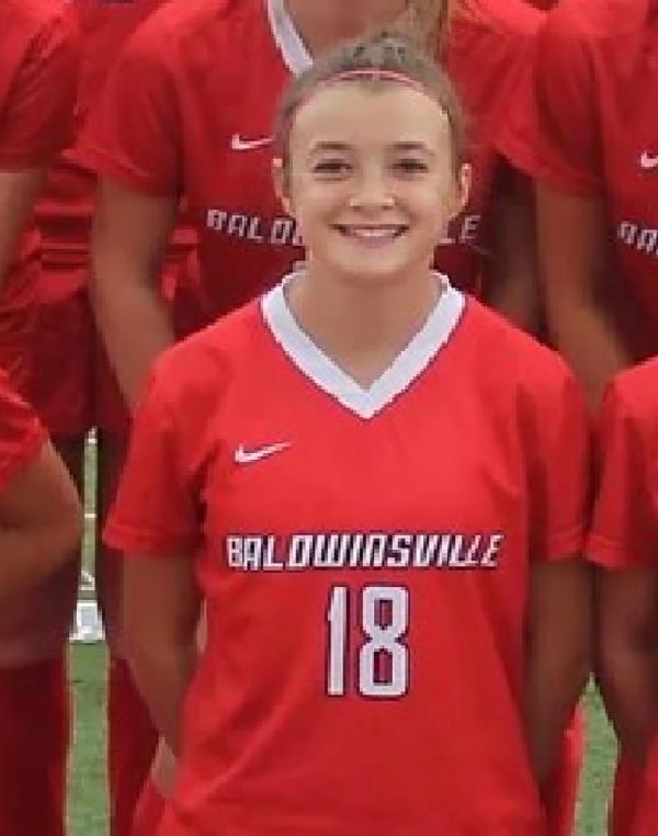 Ava Wood pictured in her soccer uniform.