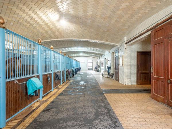 A shot of the horse stalls.