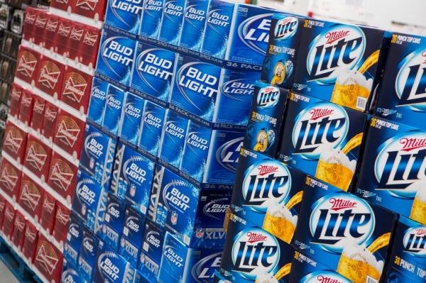 Boxes of Bud Light