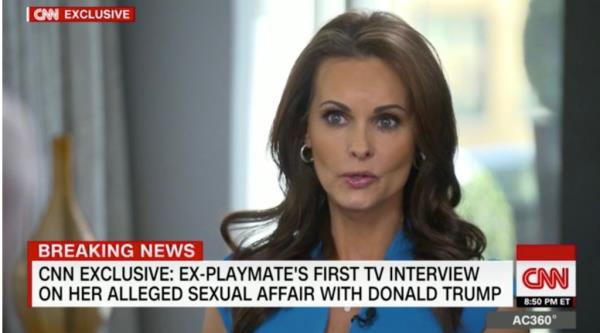 A former Playboy model who allegedly had a 10-mo<em></em>nth affair with President Do<em></em>nald Trump.