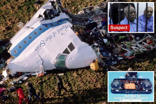 The reco<em></em>nstructed remains of Pan Am flight 103 lie in a warehouse on January 15, 2008 in Farnborough, England.