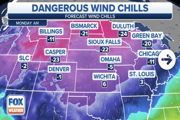 Many residents were under Wind Chill Warnings since Saturday from eastern North Dakota and northwestern Minnesota.