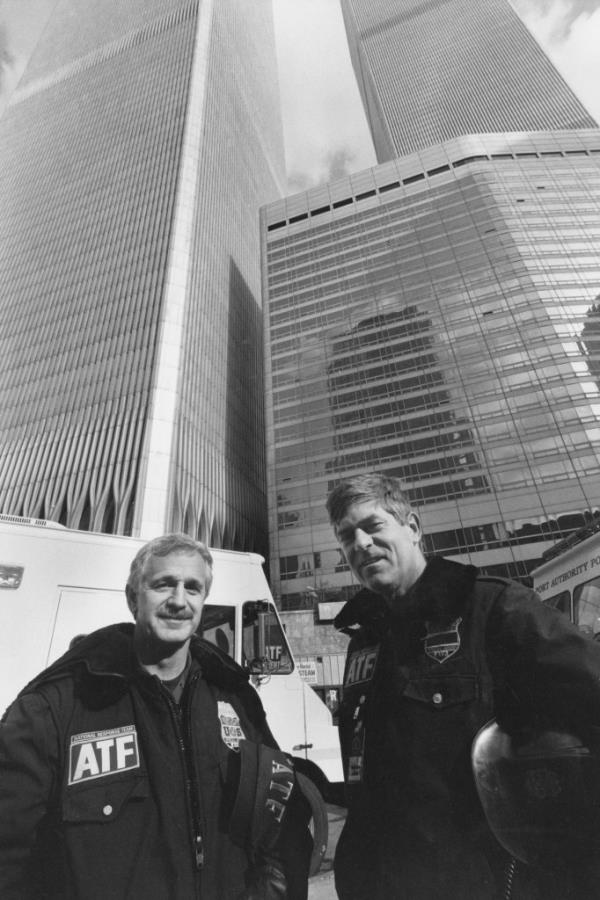 Officers Malcolm Brady and Daniel Boeh from the Bureau of Alcohol, Tobacco, Firearms and Explosives (ATF) at the World Trade Center days after the bombing.