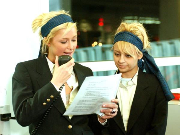 Paris Hilton and Nicole Richie in an episode of their 2003 reality show 