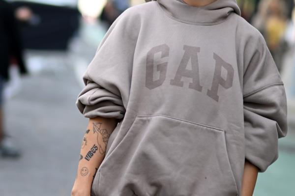 A close up of Vero<em></em>nica Guilty wearing a Yeezy Gap Baleciaga hoodie on Sept. 10, 2022, in NYC.