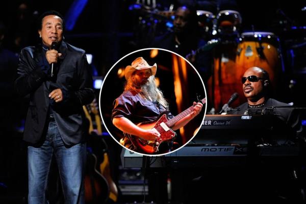 Stevie Wonder, Smokey Robinson and Chris Stapleton at 2023 Grammys
