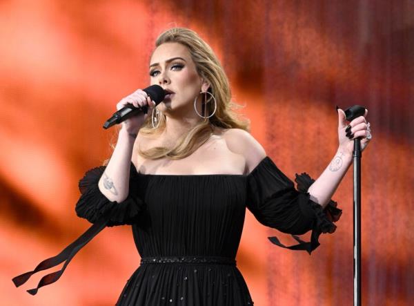 Adele performs on stage as American Express presents BST Hyde Park in Hyde Park on July 2, 2022, in London, England. 