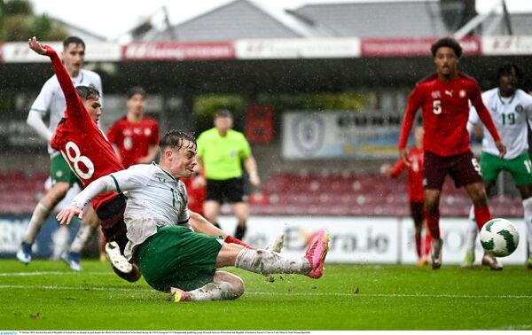 Kaylem Harnett of Republic of Ireland has an attempt on goal.
