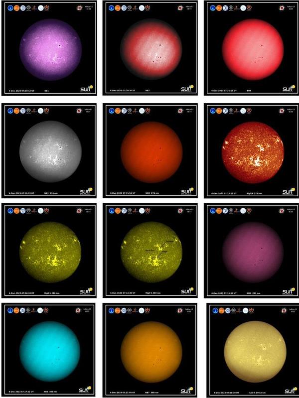 the agency released the first-ever full-disk images of the Sun in wavelengths ranging from 200 to 400 nanometre, saying they provided 